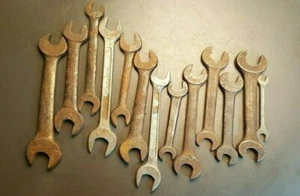 Lot of 12 Vintage Wrenches Open-end Steam-punk Crafting Decore Rustic Tools - Picture 1 of 7