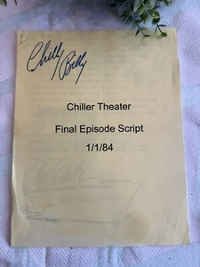 Rare Chiller Theater Final EpisodeScript 1/1/84 Signed By Chilly Billy Cardille - Bild 1 von 6