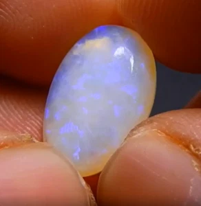 4.50Ct Natural Australian Blue Fire Opal Gemstone Cabochon for jewelry making. - Picture 1 of 6