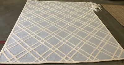 Alfombra AZUL CLARO/MARFIL 8' X 10' defecto, precio reducido 1172670430 CAM142A-8 Foto 1 de 3