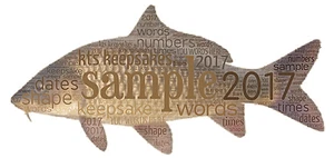 palabra arte personalizado regalo regalo recuerdo pescador carpa cumpleaños papá - Imagen 1 de 1