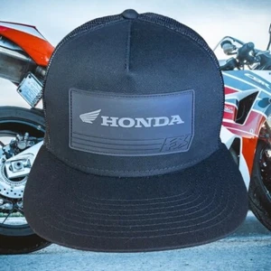 Cappello Berretto FX Honda Motorcycles Racewear Biker Nero Snapback Maglia OSFA Nuovo senza etichette - Foto 1 di 11
