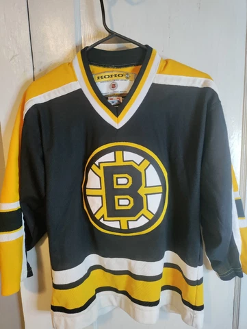 Vintage KOHO Boston Bruins Stitched Embroidered Youth Jersey Size Large/XL Cover