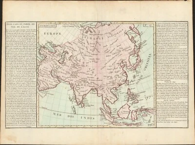 Mapa antiguo de Capos y puertos marítimos de las islas de Asia de 1767 de Clouet ~ 22,7" x 17" Foto 1 de 4