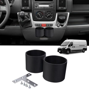 Dual Cup Holder For Fiat Ducato/ Peugeot Boxer/ Citroen Relay Van Centre Mounted - Picture 1 of 7
