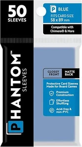 Mangas Phantom: tamaño azul (58 mm x 89 mm) - brillante delantero mate trasero (50) - Imagen 1 de 1