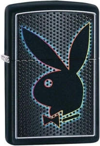Zippo Playboy Multi Color Bunny Black Matte 49155 - Picture 1 of 5