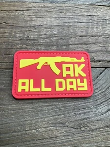 Patch PVC Tactical Morale HOOK-3D Russian AK All Day AK47 RED - Picture 1 of 3