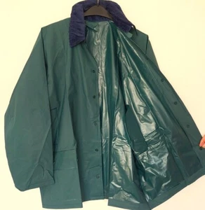 NEU! Vintage dünn PVC Regenjacke Regenmantel Regen Jacke 54/Large-XL - Bild 1 von 4