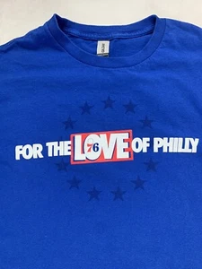 Philadelphia 76ers T Shirt Mens XL Blue - Picture 1 of 8
