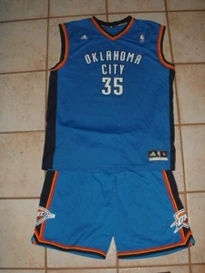 Adidas NBA Oklahoma City Thunder Basketball Jersey & Shorts #35 Kevin Durant XL - Picture 1 of 2