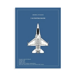 Stampa su Tela su Carta Poster o Quadro Rogan Mark BP F-16 Fighting Falcon - Imagen 1 de 2