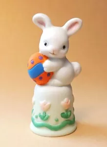 Easter Bunny Thimble with Easter Egg Matte Finish by Enesco - Picture 1 of 7