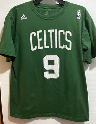Camisa grande vintage Adidas Boston Celtics para hombre Lucky Clover #9 Rondo verde NBA  Foto 1 de 4