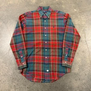 Vintage Polo Ralph Lauren Cotton Plaid Shirt Size M - Picture 1 of 8