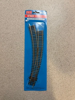 PECO ST-245 Insulfrog Left Hand turnout curved switch Code 100 Nickel Silver NEW - Image 1 of 3