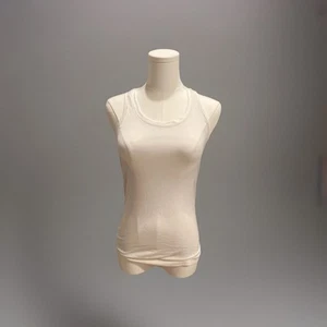 Lululemon Cool Racerback Tank Top Nulu Size 4 White Gray Pattern Yoga Dance Gym - Picture 1 of 3