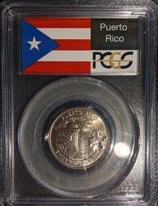 2009-d PCGS MS-67 Puerto Rico Washington State Territory Quarter Flag Holder - Picture 1 of 2