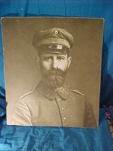 Orig WWI SOLDATO TEDESCO GRANDE FOTOGRAFIA senza cornice 18 x 16 - Foto 1 di 2