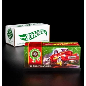 Hot Wheels Red Line Club 2022 Holiday Car 41 Willys Gasser Stockin’ Stuffer Neu in OVP - Bild 1 von 22