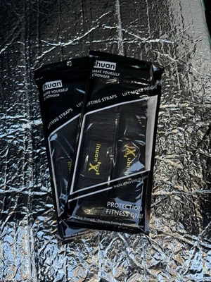 Ремни наручные для тренажерного зала ремни для подъема захват поддержка черные - Изображение 1 из 4