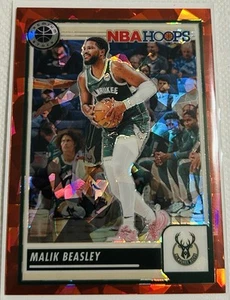 2023-24 Panini NBA Hoops Premium Stock Malik Beasley #239 Red Ice Prizm /99 - Picture 1 of 2