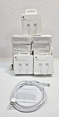 Apple Official 60W USB-C to USB-C Braided Charge Cable (1M/3Ft) A2795 - White - Image 1 of 4