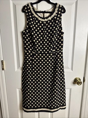 Vestido para mujer Kate Spade talla 4 seda Hailee sin mangas cambio plisado a lunares Foto 1 de 4