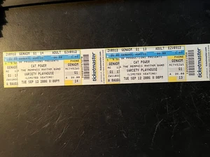 PAIR UNUSED TICKETS FOR CAT POWER AT THE VARIETY PLAYHOUSE ATLANTA 9/12/2006 - Picture 1 of 2