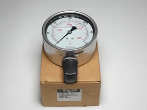 Noshok 40-901-600 Pressure Gauge 4" Face Dial 0-4000kPa 0-600PSI 1/4"NTP Bott... - Picture 1 of 5