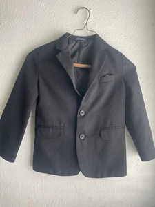 Nautica Boys Black Satin Lapels Tuxedo Jacket Blazer Size 6 - Picture 1 of 5