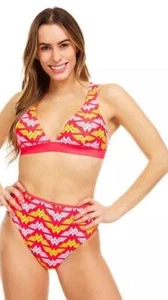 NEW WOMENS UNDERCURRENT WONDER WOMAN BIKINI TOP HIGH WAIST BOTTOMS SET XL - Picture 1 of 1