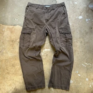 Vintage Y2K Old Navy Military Paratrooper Cargo Pants Faded Brown Men’s 36x31 - Picture 1 of 17