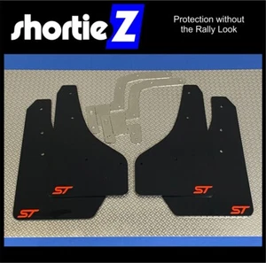 shortieZ | Mudflaps & Fixings Ford Focus Mk3/3.5 & ST Black 4mm PVC *Satin L-R - Picture 1 of 2