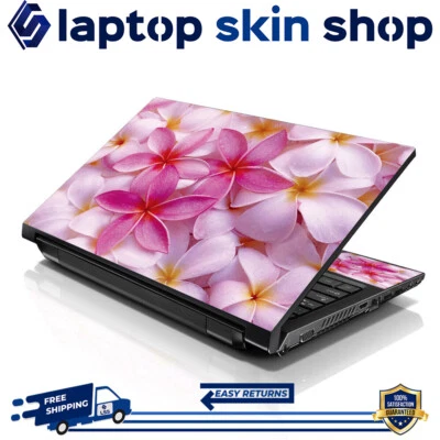 Laptop Skin Sticker Notebook Decal Plumeria Flowers for Dell Apple Asus 13"-16" - Image 1 of 4