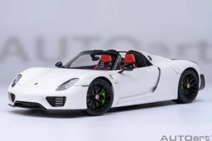Porsche 918 Spyder Paquet de Weissach 2013 Modèle de Voiture Blanc 1:18 Autoart - Imagen 1 de 17
