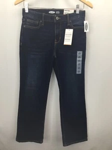 NEW Old Navy Boot Cut Flex Denim Jeans Boys / Girls Husky Dark Wash Size 10H NWT - Picture 1 of 9