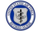 8cm 2xAufkleber Sticker Decal Laptop Farbe bunt Air Force Retired Nurse F257