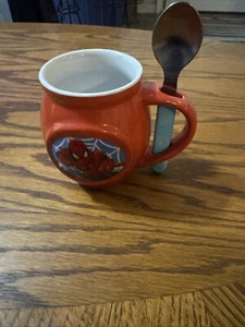 Spiderman 16 Unzen Rote Heiße Schokolade/Kakao Becher mit Löffel Marvel 2015 Kaffeetasse - Bild 1 von 12