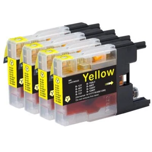 4 Yellow Ink Cartridges for use with Brother DCP-J925DW, MFC-J6510DW, MFC-J825DW - Picture 1 of 4