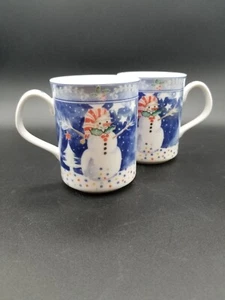 Par de tazas/tazas de café Noritake Epoch Collection MR SNOWMAN E115, Corea - Imagen 1 de 11