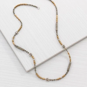 NWT Silpada Sterling Silver Brass,Labradorite & Pyrite Bead necklace *Free Ship* - Picture 1 of 4
