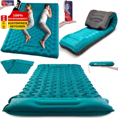 AKSOUL Isomatte Camping Luftmatratze Selbstaufblasend Aufblasbare Matratze Schlafmatte
