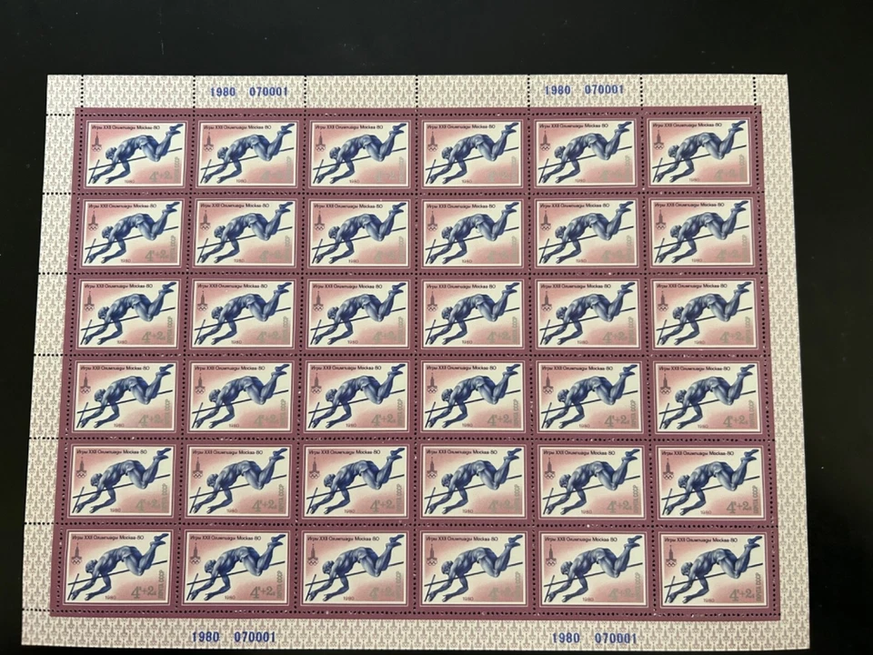 Estampillas de Rusia SC# B97 Bóveda con Polo Juegos Olímpicos Hoja de 36 MNH 1980 Foto 1 de 1