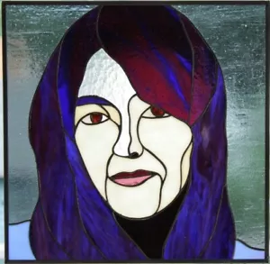 handmade stained glass window panel of Sharon Van Etten - Picture 1 of 3
