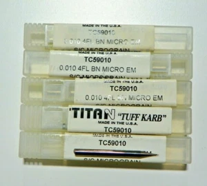 Lot of TITAN Solid Carbide Micro Ball Nose End Mills SE 4FL AlTiN 328SO C - Picture 1 of 11