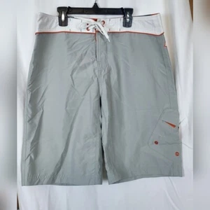 O'Neill Boys Gray Lightweight Surfer Style Drawstring Boardshorts Sz 11 Vintage - Picture 1 of 5