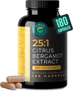 Citrus Bergamot Extract 1000Mg Capsules — Organic 25:1 Citrus Bergamot Supplemen - Picture 1 of 12