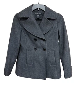 Cappotto donna doppiopetto misto lana New York & Co. tg 4 grigio stile classico - Foto 1 di 11