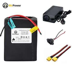 BtrPower 48V-72V Lithium Ebike Battery 20AH/30Ah/35/40/60A for Electric Bicycle - Picture 1 of 23